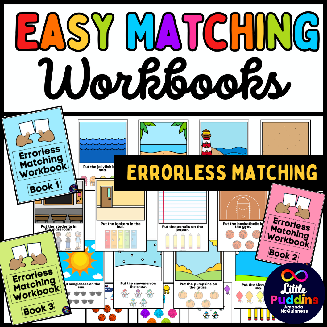 Easy Matching Workbooks for Autism Special Education