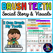 Load image into Gallery viewer, Brushing Teeth Social Story and Visuals
