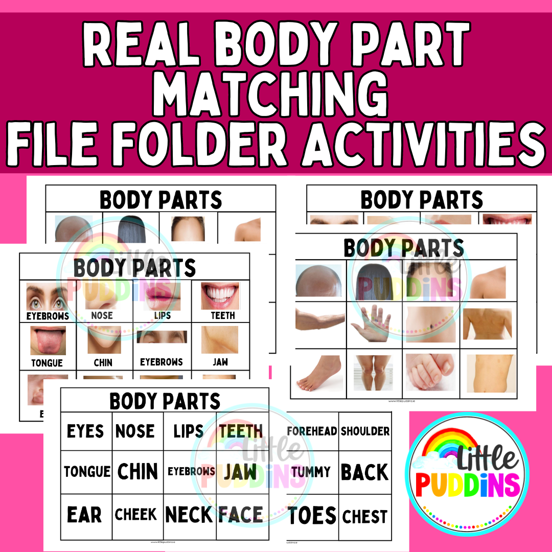 Body Part File Folder Matching Activities – Amanda Mc Guinness Autism ...