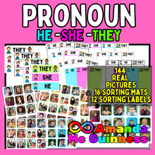 Load image into Gallery viewer, Pronouns Sorting Activity Pack - Real Pictures For Autism
